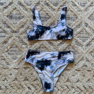 Marble High Waisted Bikini